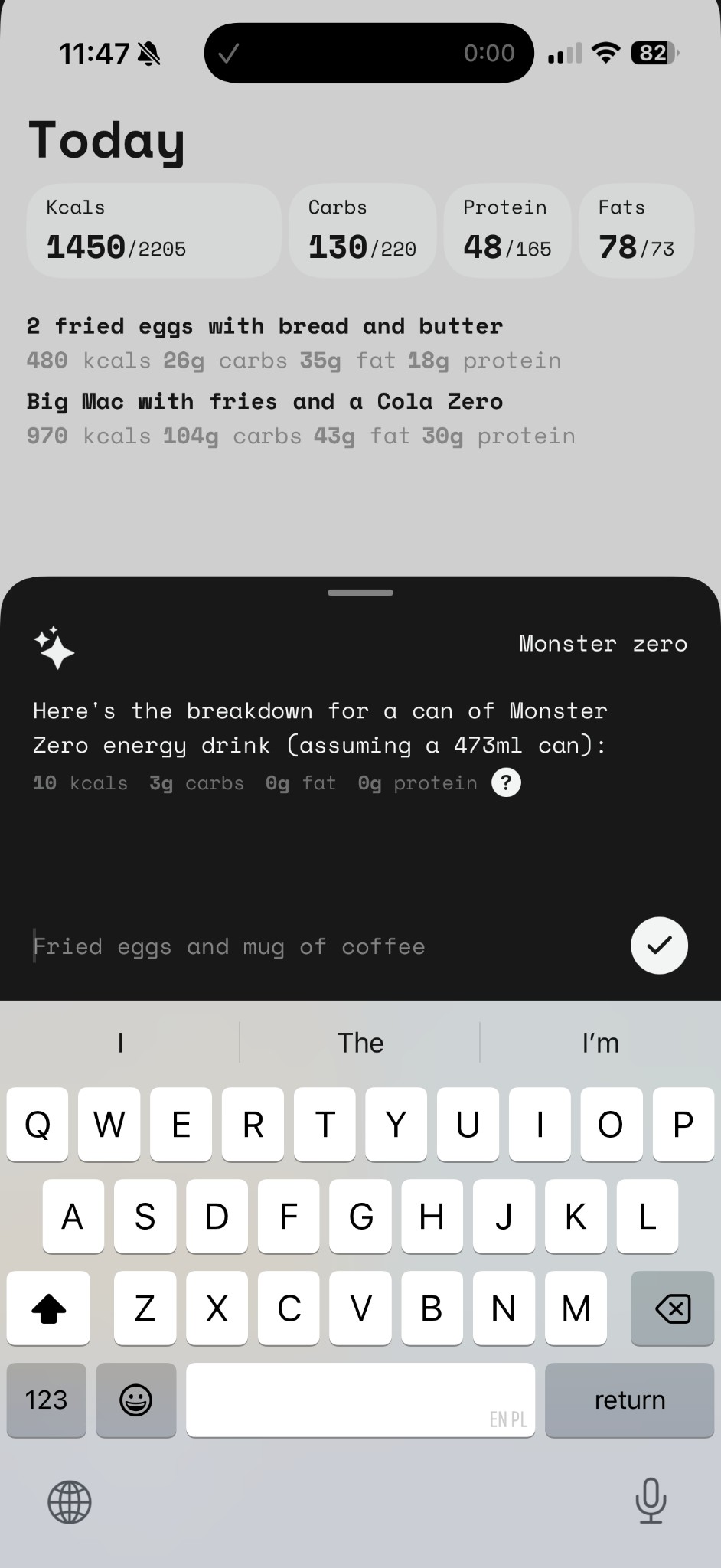 0xCal chat logging interface
